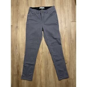 Women’s Dark Grey Elastic Waist Size 27x26 Straight Leg Wit&Wisdom Pants